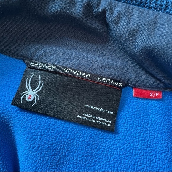 𝅺SPYDER Blue Fleece Zip Up Sweater Jacket Small - Picture 5 of 6